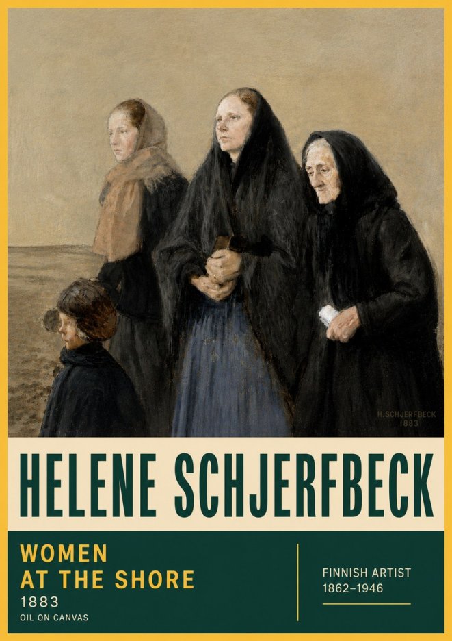Helene Schjerfbeck Women at the Shore No6 - Póster