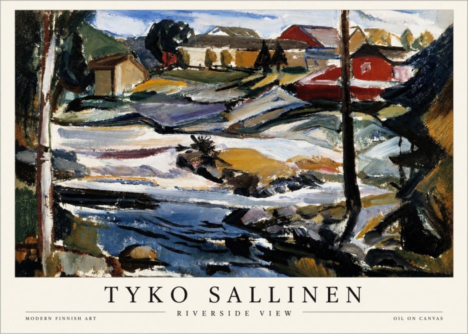Tyko Sallinen Riverside View No1 - Póster
