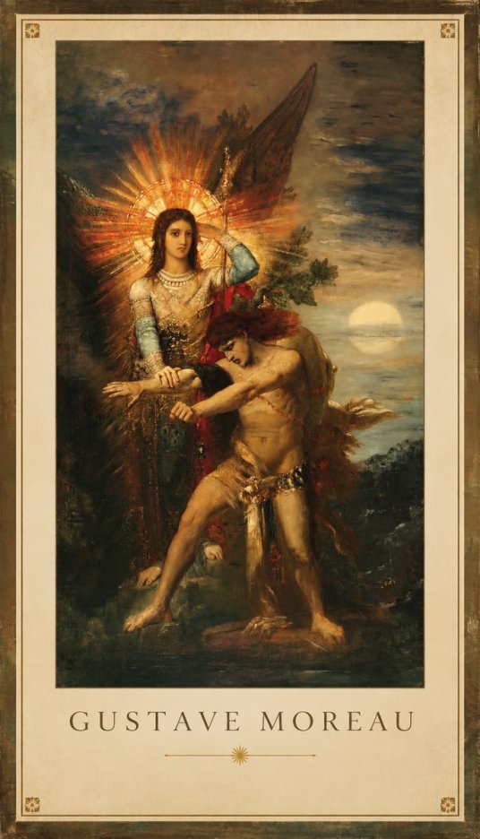 Gustave Moreau The Archangel Michael No1 - Póster