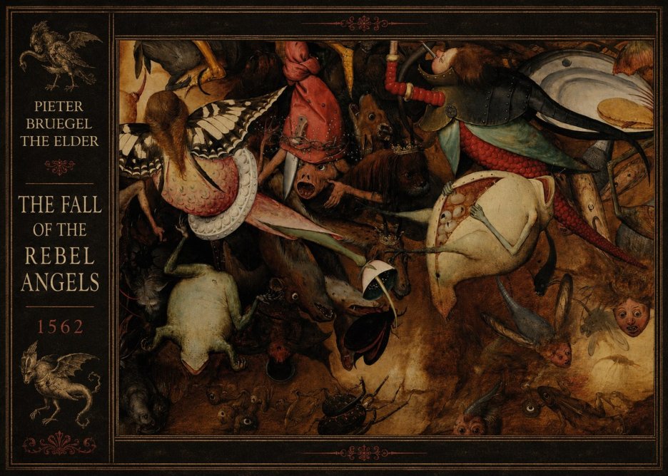 Pieter Bruegel The Fall of the Rebel Angels V No2 - Póster