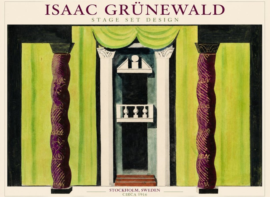 Isaac Grünewald Stage Set Design No1 - Póster
