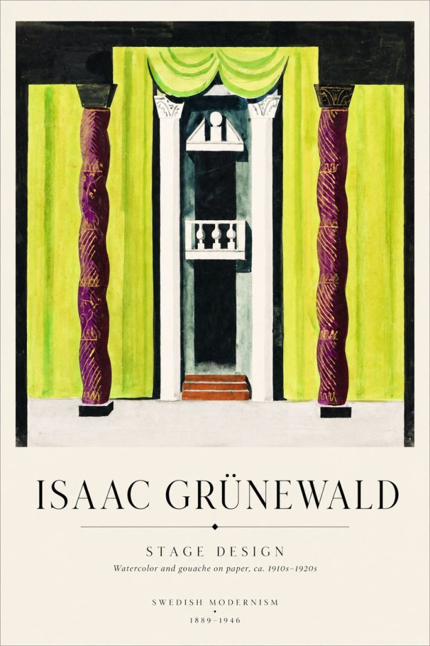 Isaac Grünewald Stage Set Design No2 - Póster