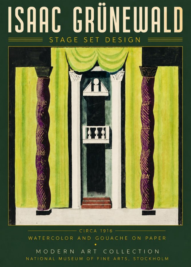 Isaac Grünewald Stage Set Design No4 - Póster