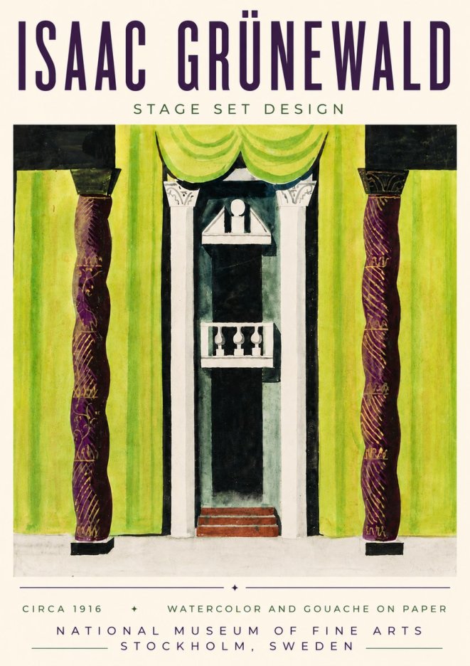Isaac Grünewald Stage Set Design No6 - Póster