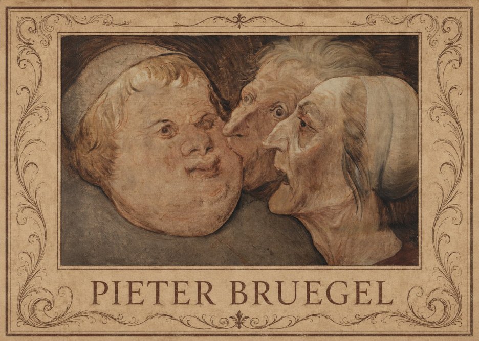 Pieter Bruegel Three Grotesque Heads No1 - Póster