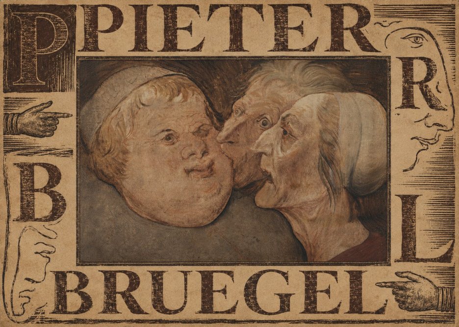 Pieter Bruegel Three Grotesque Heads No4 - Póster