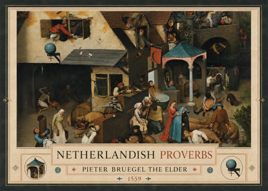 Pieter Bruegel Netherlandish Proverbs VII No3 - Póster