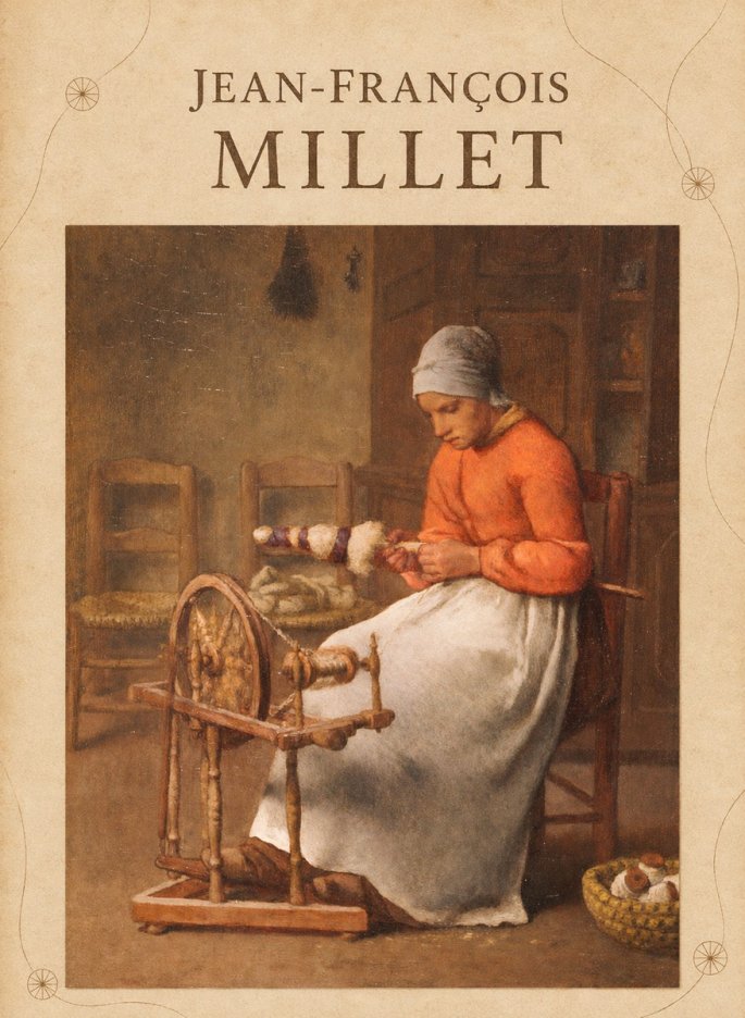 Jean-François Millet Woman Spinning No4 - Póster
