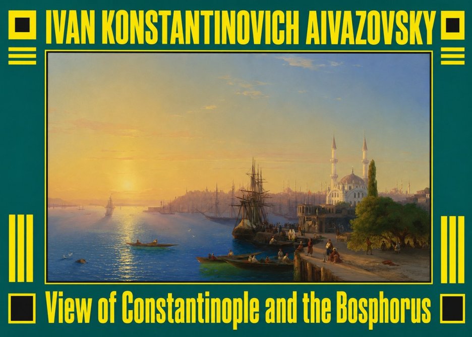 Ivan Konstantinovich Aivazovsky View of Constantinople and the Bosphorus No3 - Póster
