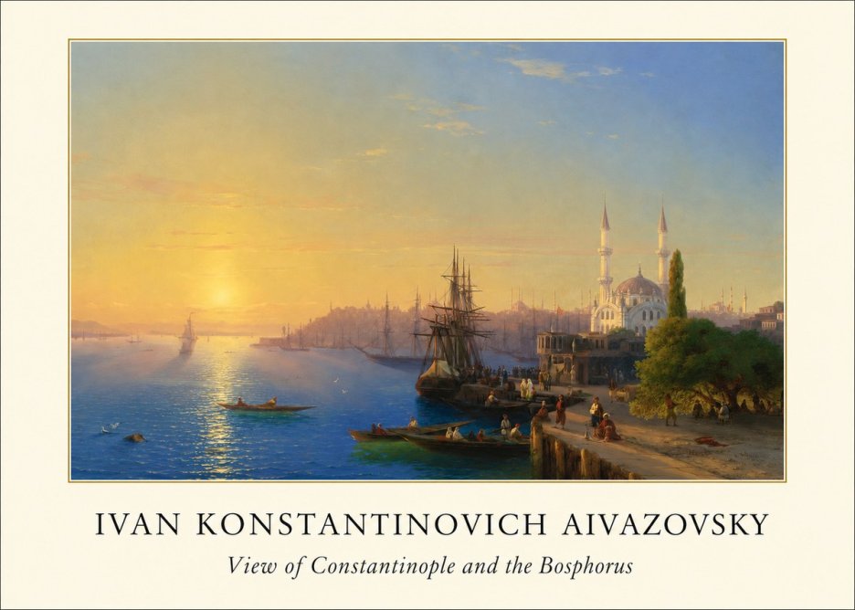 Ivan Konstantinovich Aivazovsky View of Constantinople and the Bosphorus No4 - Póster
