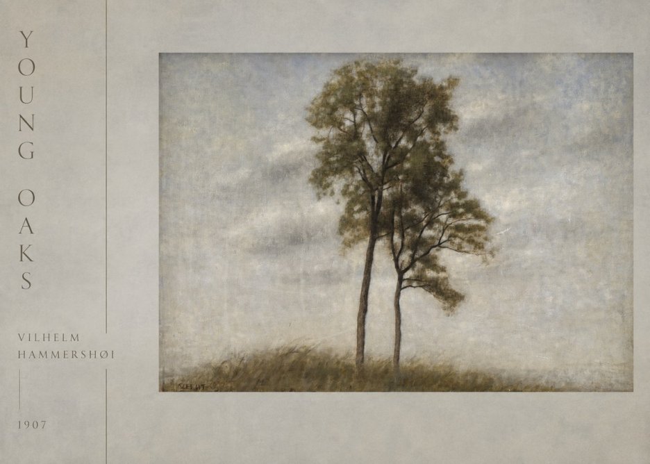 Vilhelm Hammershøi Young Oaks No3 - Póster
