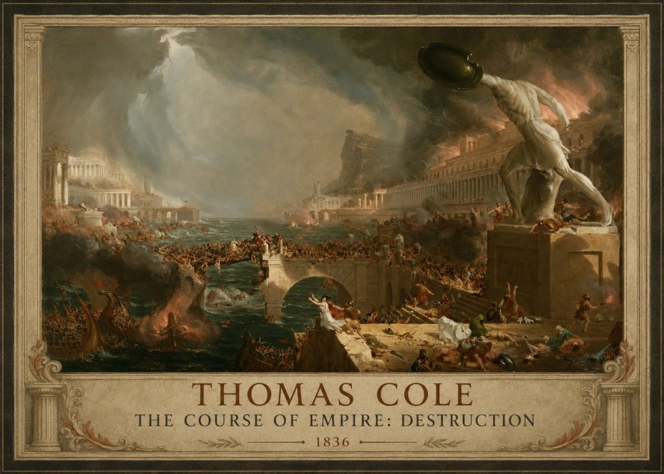 Thomas Cole The Course of Empire: Destruction No1 - Póster