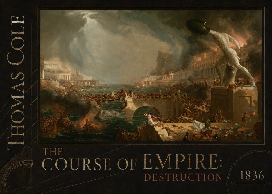 Thomas Cole The Course of Empire: Destruction No4 - Póster