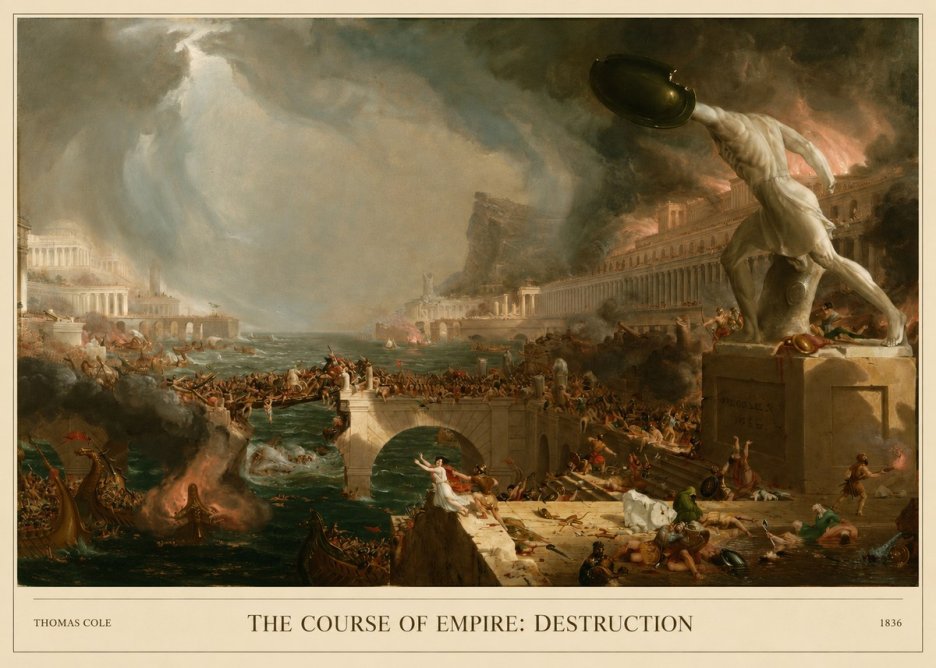 Thomas Cole The Course of Empire: Destruction No5 - Póster