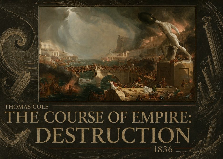 Thomas Cole The Course of Empire: Destruction No6 - Póster