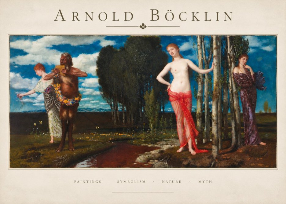 Arnold Böcklin Spring Evening No3 - Póster