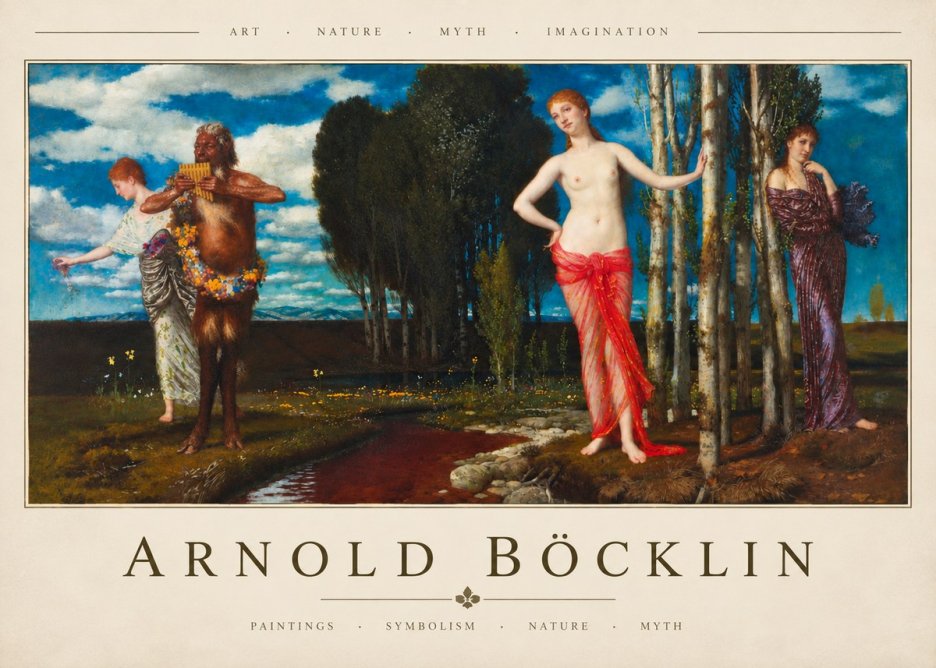Arnold Böcklin Spring Evening No4 - Póster