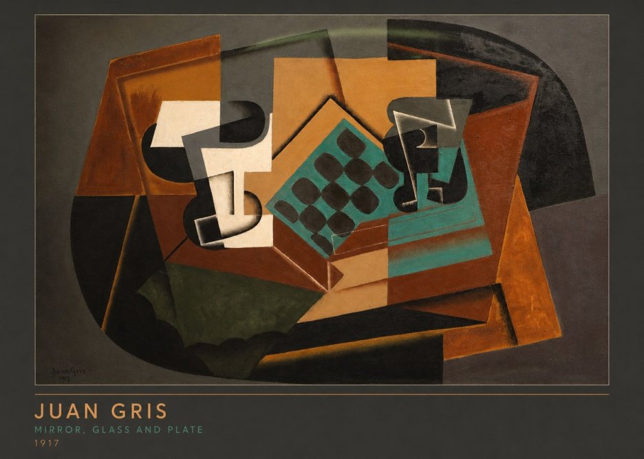 Juan Gris Mirror, Glass and Plate No6 - Póster