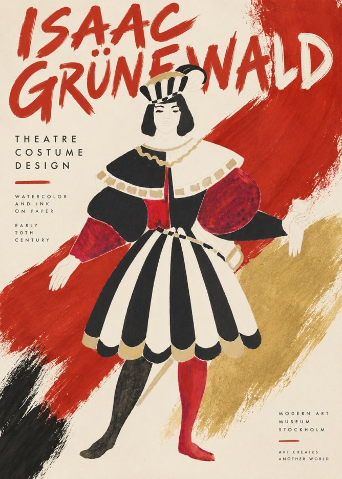 Isaac Grünewald Costume Design XI No3 - Póster