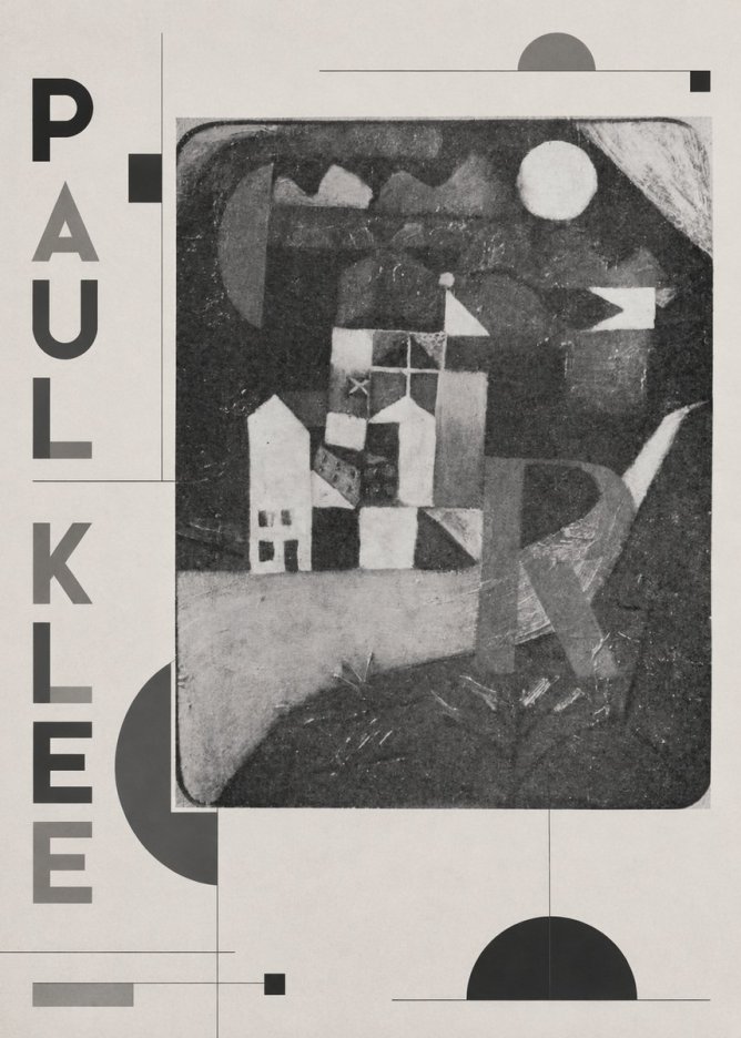 Paul Klee Village in the Mountains No2 - Póster