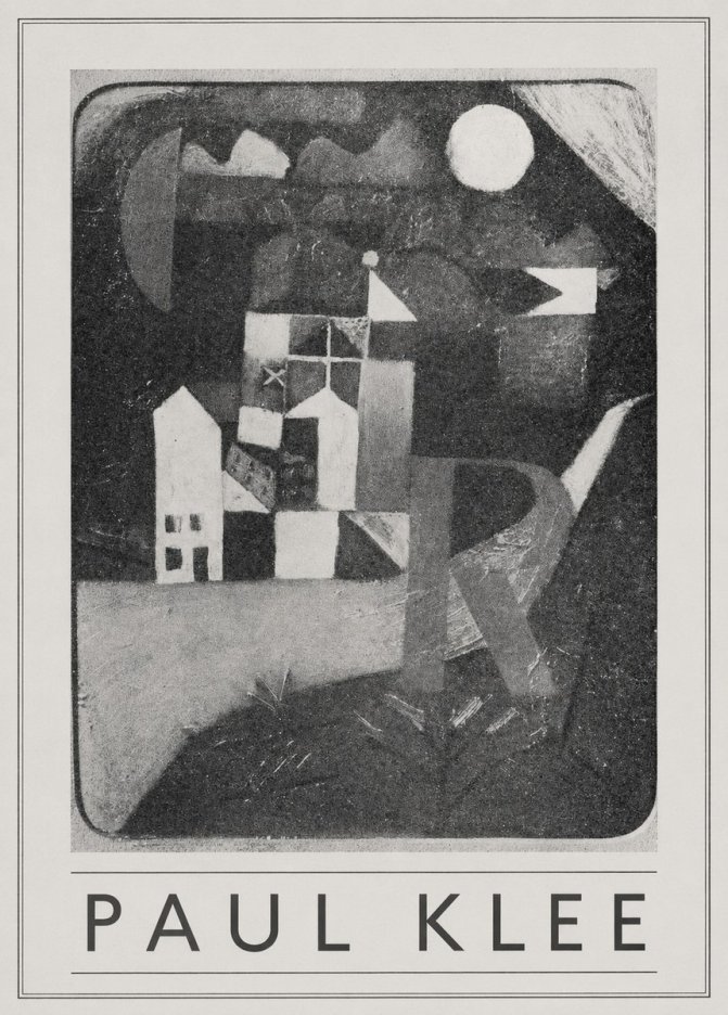 Paul Klee Village in the Mountains No5 - Póster