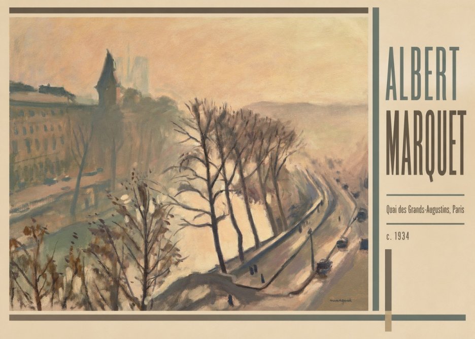 Albert Marquet Quai Des Grands-augustins, Paris · C. 1934 No2 - Póster
