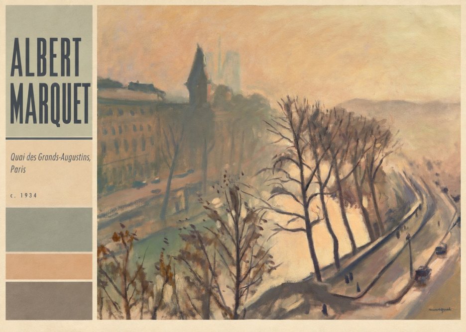 Albert Marquet Quai Des Grands-augustins, Paris · C. 1934 No4 - Póster