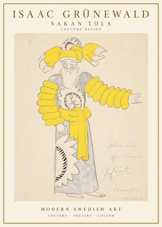 Isaac Grünewald Sakan Tula - Costume Design No1 - Póster