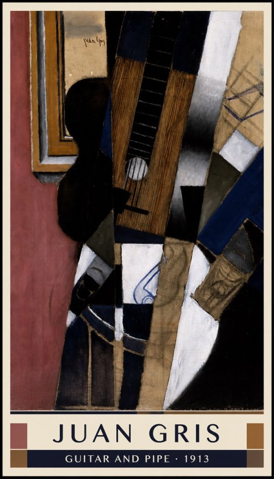 Juan Gris Guitar and Pipe II No6 - Póster
