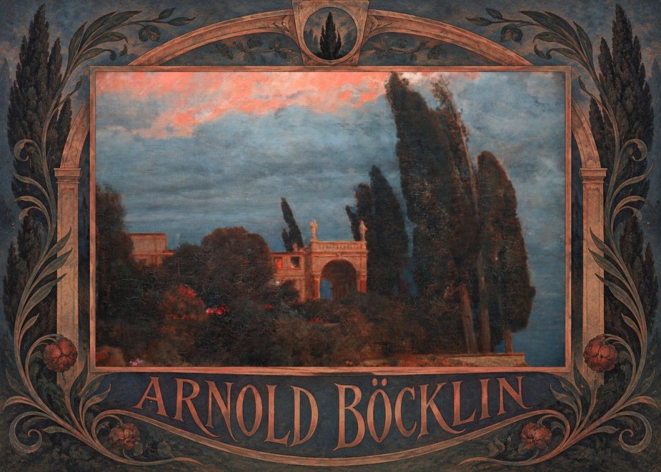 Arnold Böcklin Roman Villa No6 - Póster