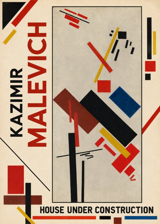 Kazimir Malevich House Under Construction No1 - Póster