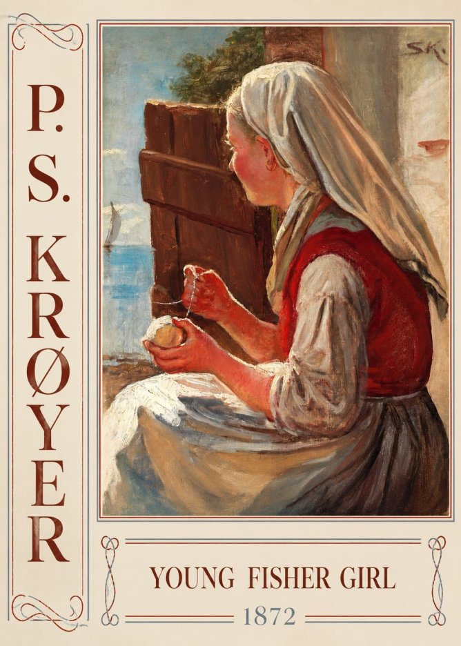 P.S. Krøyer Young Fisher Girl No2 - Póster