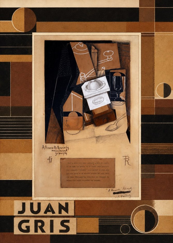 Juan Gris Still Life with Coffee Grinder II No3 - Póster