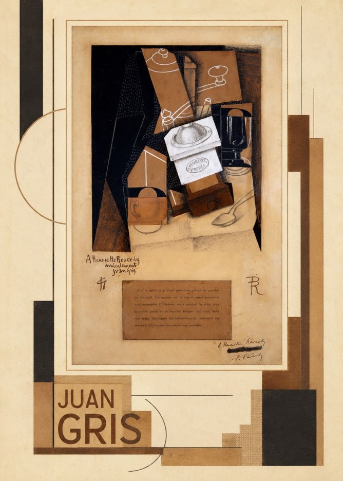 Juan Gris Still Life with Coffee Grinder II No6 - Póster