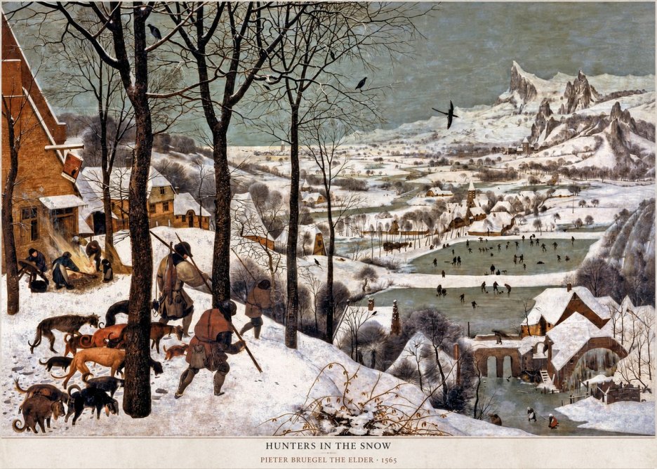 Pieter Bruegel Hunters in the Snow No3 - Póster