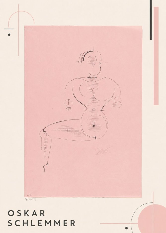 Oskar Schlemmer Figur L 1 No1 - Póster