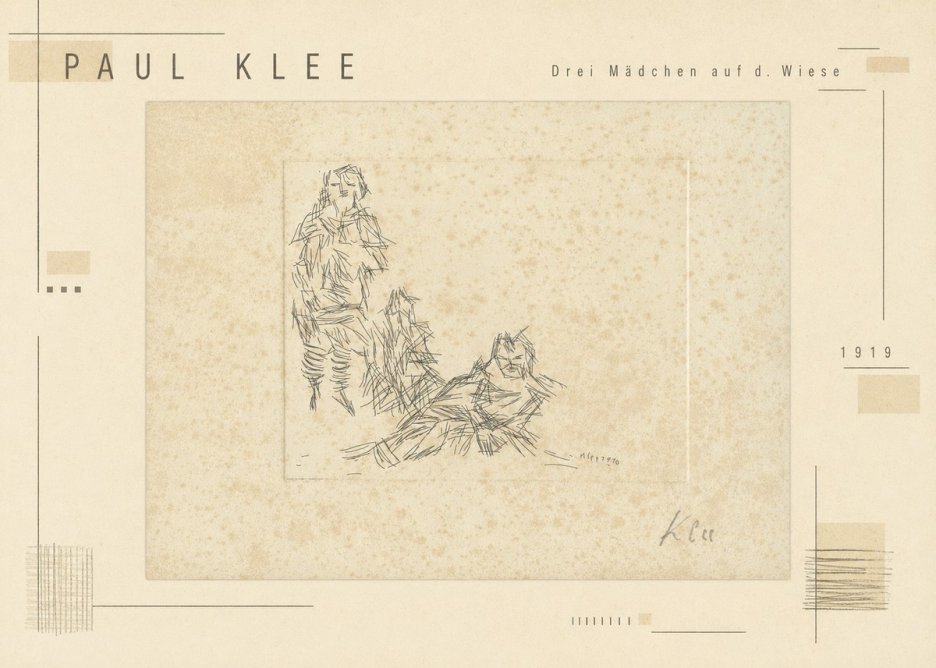 Paul Klee Drei Mädchen Auf D. Wiese No3 - Póster