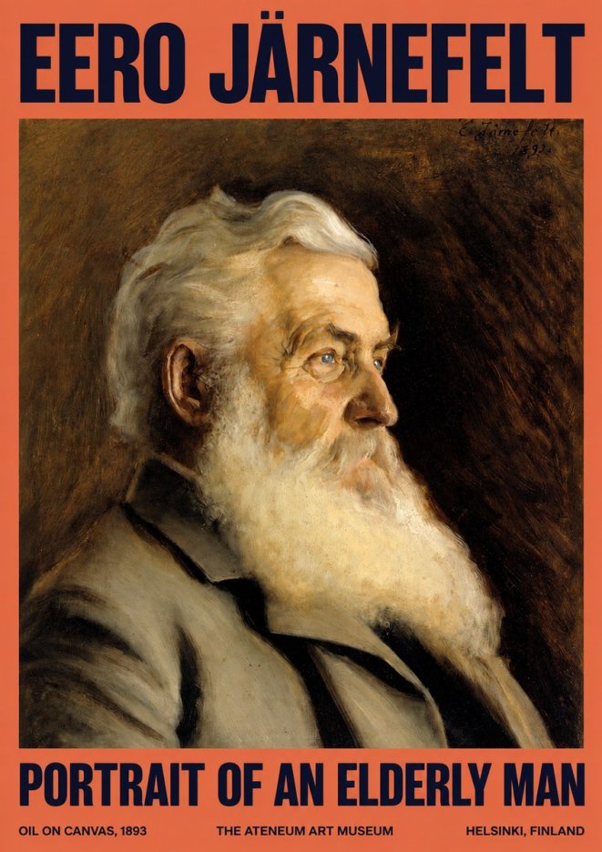 Eero Järnefelt Portrait of an Elderly Man No2 - Póster