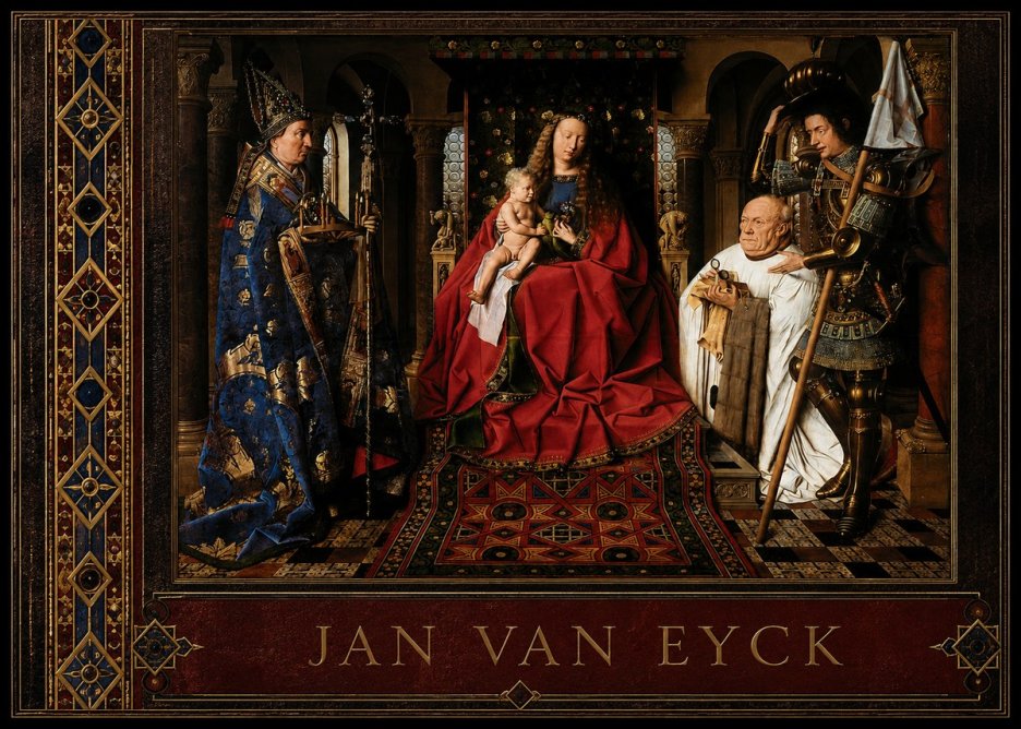 Jan van Eyck The Virgin and Child with Canon Van Der Paele No2 - Póster