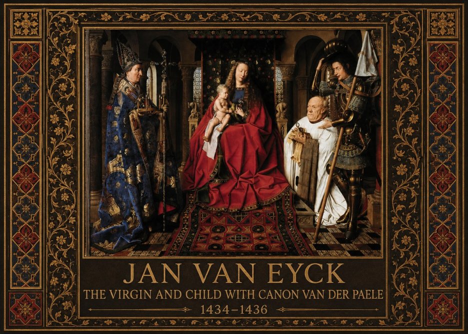 Jan van Eyck The Virgin and Child with Canon Van Der Paele No5 - Póster