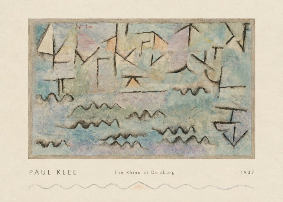 Paul Klee The Rhine at Duisburg No4 - Póster
