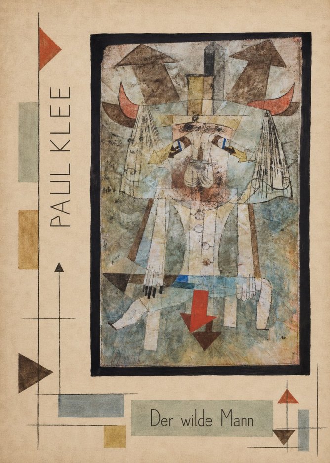 Paul Klee Der Wilde Mann No2 - Póster