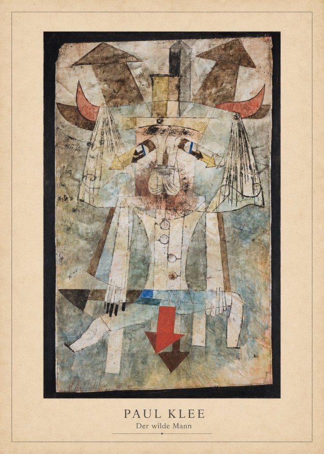 Paul Klee Der Wilde Mann No3 - Póster