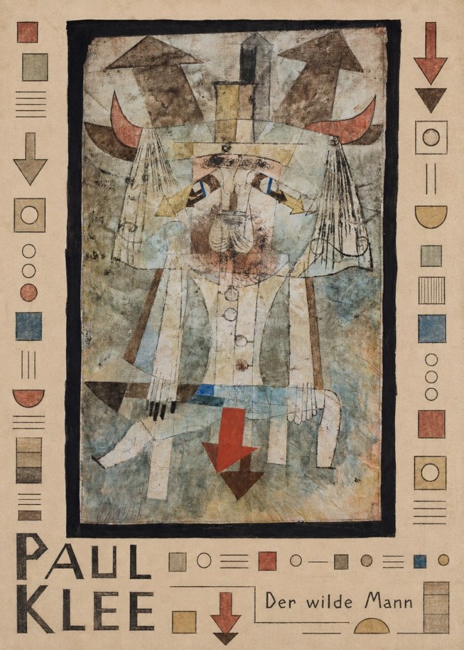 Paul Klee Der Wilde Mann No4 - Póster