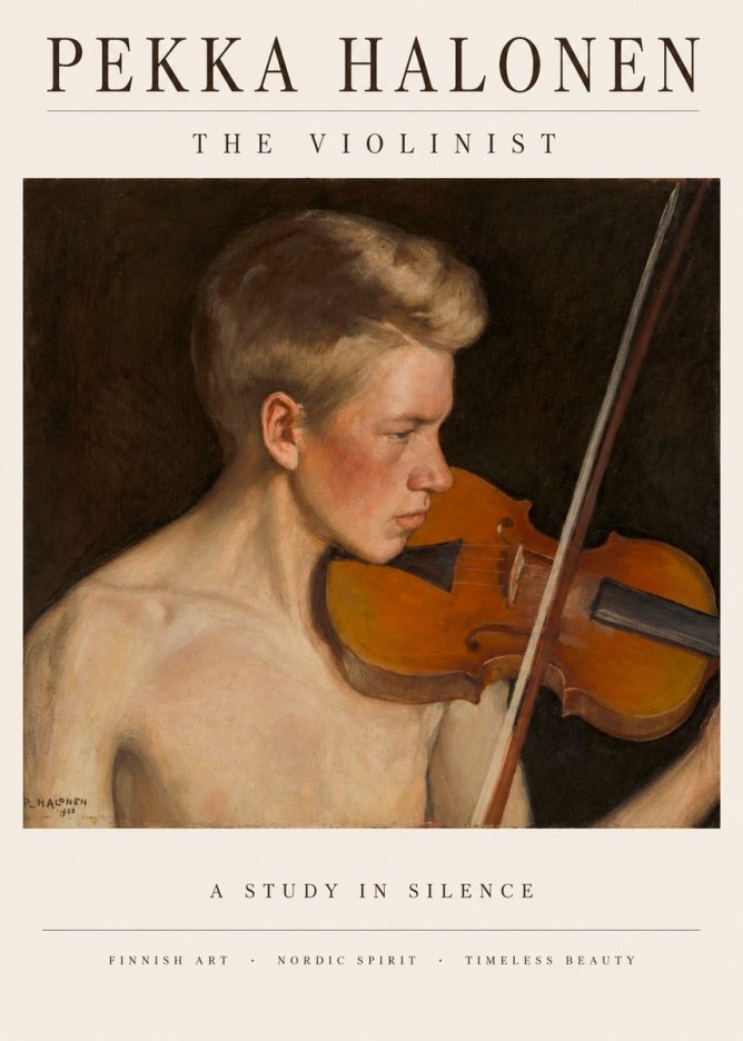 Pekka Halonen The Violinist No2 - Póster