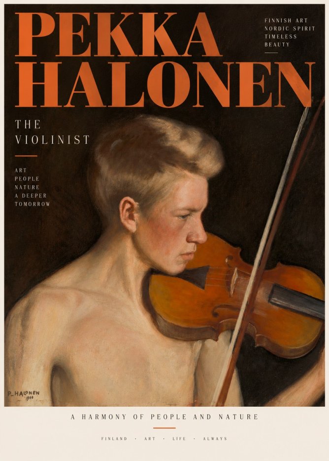 Pekka Halonen The Violinist No3 - Póster