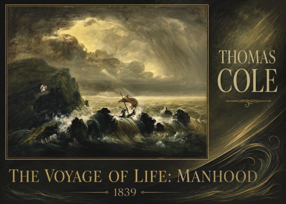 Thomas Cole The Voyage of Life: Manhood IV No2 - Póster