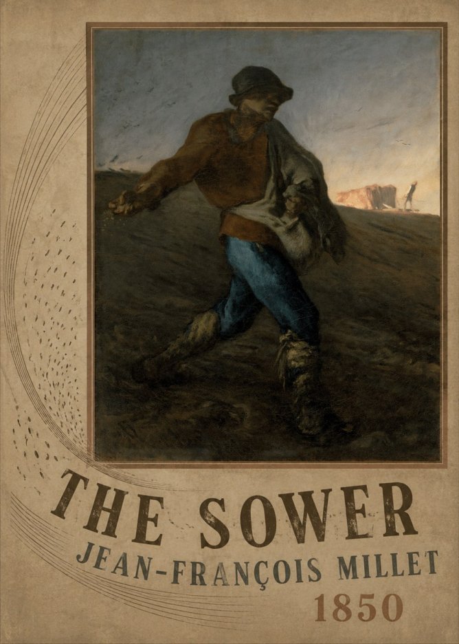 Jean-François Millet The Sower II No2 - Póster