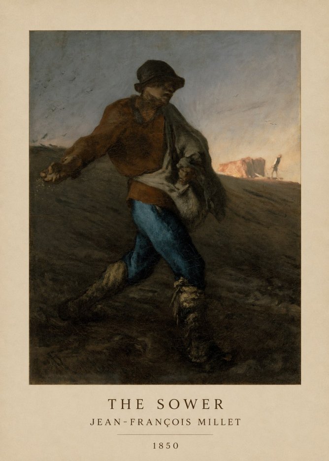 Jean-François Millet The Sower II No6 - Póster