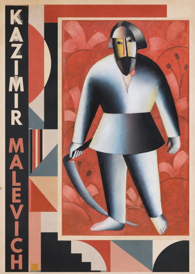 Kazimir Malevich Peasant with Scythe No2 - Póster
